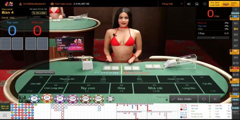 Baccarat là tựa game kinh điển ở AE Live Casino