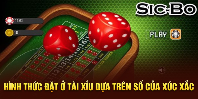 Hình thức đặt ở Tài Xỉu dựa trên số của xúc xắc 